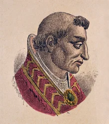 Portret van Paus Anastasius III (911-913)