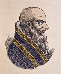 Portret van paus Bonifatius III (607-608)