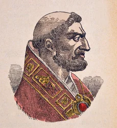 Portret van Paus Bonifatius V (619-625)