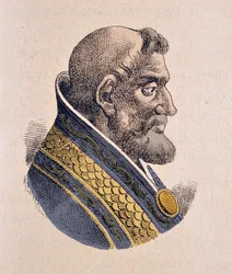 Portret van paus Honorius III (1216-1227)