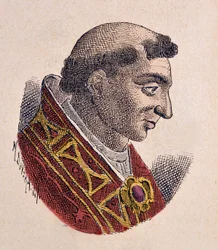 Portret van paus Johannes IX (898-900)