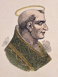 Portret van paus Leo I de Grote (440-461)