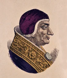 Portret van paus Lucius II (1144-1145)