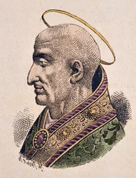 Portret van paus Pius I (ca. 144-155)
