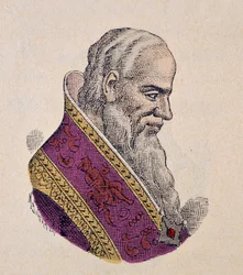 Portret van paus Sergius IV (1009-1012)