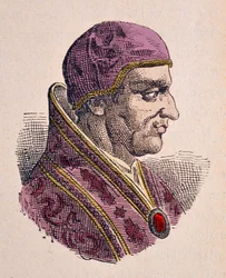 Portret van paus Vigilius (537-555)