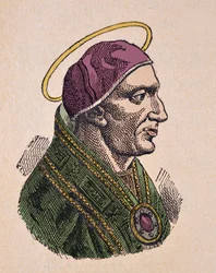 Portret van paus Zosimus (417-418)