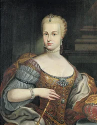 Portret van de vrouw van Pietro Leopoldo di Lorena, ca. 1750