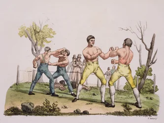 Vuistvechters, plaat 31 uit De geschiedenis van de naties