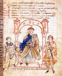 Voorstelling van Gravin Mathilde van Canossa (of Gravin Mathilde van Toscane) (1046 - 1115). 