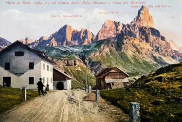 Rolle Pass, ansichtkaart, Trentino-Alto Adige, Italië, 20e eeuw
