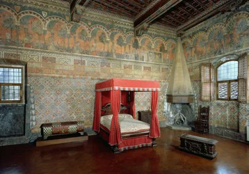 Kamer van de Castellana di Vergi met fresco