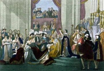 Wijding van keizer Napoleon I en kroning van keizerin Joséphine in de Notre-Dame op 2 december