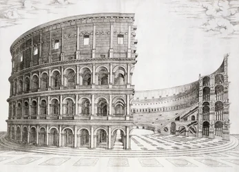 Het Colosseum, gebouwd in AD 80