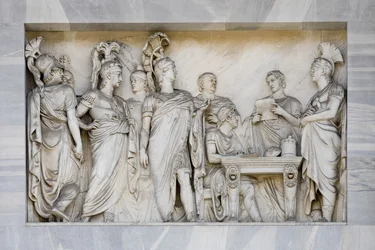 Het Congres van Wenen, detail van de Vredesboog, Milaan, Italië