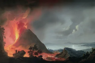 De uitbarsting van de Vesuvius in 1810