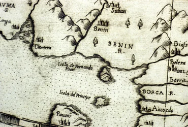 De Golf van Benin, gebaseerd op een kaart van Urbano Monte
