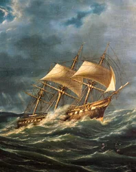 De Princie Umberto stoomschip met schroefpropeller, te water gelaten op 22 augustus