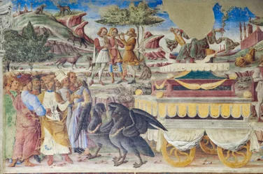 Triomf van Mercurius, Zaal van de Maanden, Noordelijke Muur: "Juni", c.1468-70