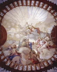 Triomf van keizerin Maria Theresia van Oostenrijk (1717-80) (plafondschildering)