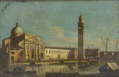 Venetië, San Pietro in Castello (olieverf op doek)