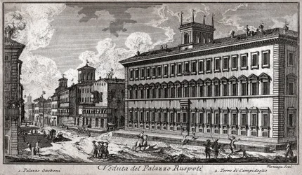 Via del Corso, Rome (gravure)