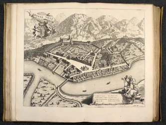 Uitzicht op Aosta, Piëmont, Italië