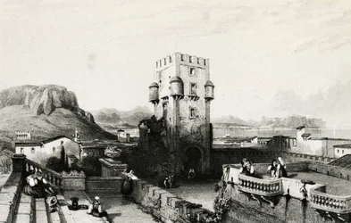 Villa Butera, Bagheria, Sicilië, gravure, Italië
