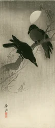 Twee raven, c.1920 (houtsnede)