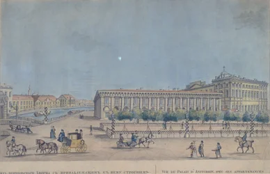 Het Anichkov-paleis in Sint-Petersburg, 1814