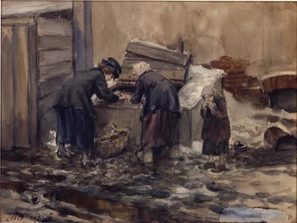 Hongerige jaren in Petrograd door Vladimirov, Ivan Alexeyevich (1869-1947)