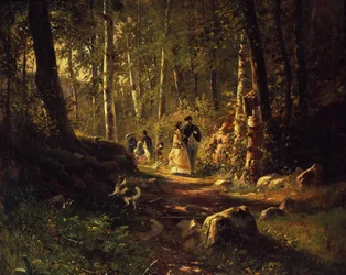 Een wandeling in een bos, 1869