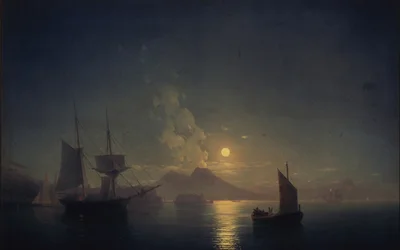 Napels bij nacht, 1850