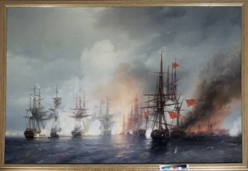 De slag bij Sinop op 30 november 1853