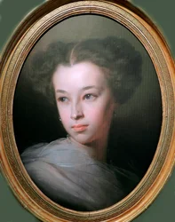 Portret van Natalia Alexandrovna Pushkina, Gravin van Merenberg (1836-1913), Dochter van de dichter