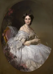 Portret van Anastasia Ushakova, née Koni
