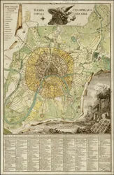Kaart van Moskou uit 1789 door Ivan Marchenkov