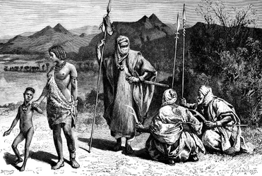 Een groep Tibbus, Noord-Afrika, 1895