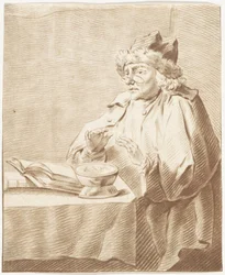 Portret van Jurraan Buttner bij een komfoor