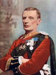 Generaal-majoor AG Wauchope, commandant van de Highland Brigade in Zuid-Afrika