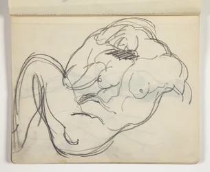 Liggende Naakte Mannen- of Vrouwenfiguur; Mogelijk Studie naar Klassieke Beeldhouwkunst