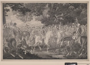 Frederik de Grote rijdt naar huis na een revue in Potsdam