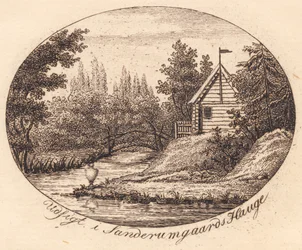 Vignet. Uitzicht in Sanderumgaards Hauge