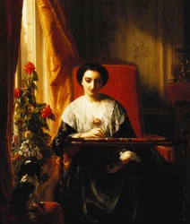 De borduurster, 1855
