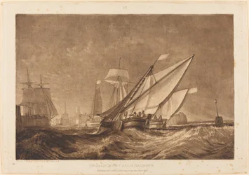 Ingang van de Haven van Calais, gepubliceerd 1816