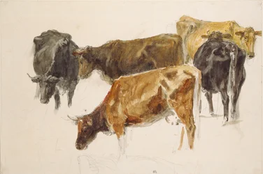 Studie van een groep koeien, ca. 1801