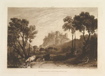 Het kasteel boven de weiden Liber Studiorum, deel II, plaat 8