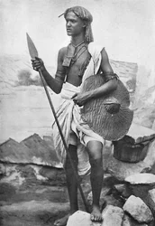 Een Bishari Hamite, Nubische Woestijn, tussen de Nijl en de Rode Zee, 1912