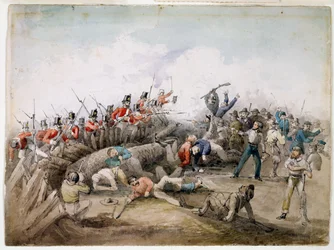 Eureka Stockade rel, Ballarat, Australië, 1854