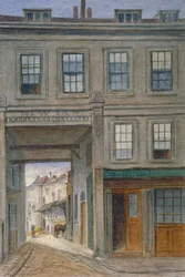 Uitzicht op New Inn, Old Bailey, City of London, 1868